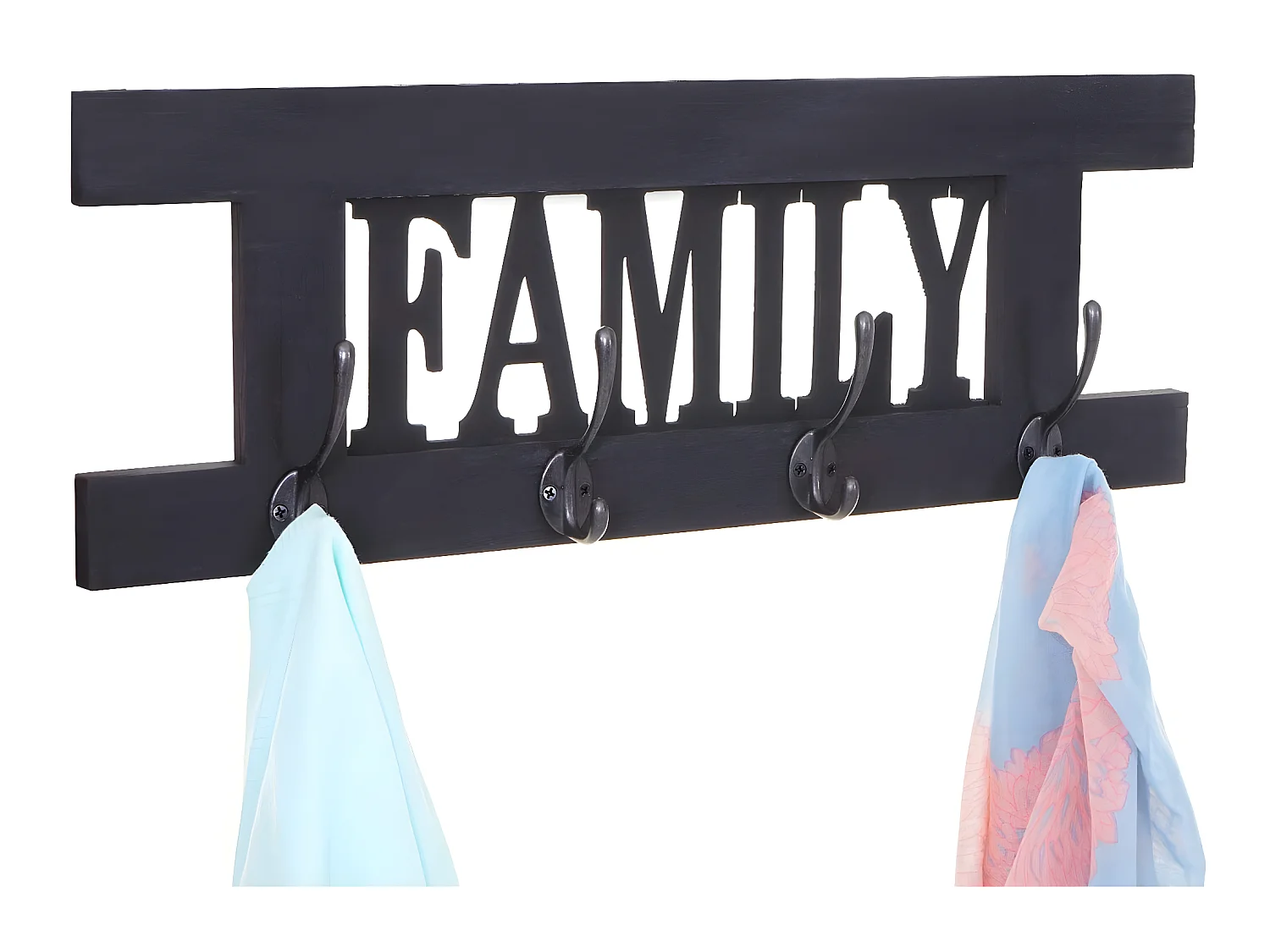 Bengaleiro de parede MCW-C60 Family Shabby look,  cinzento escuro