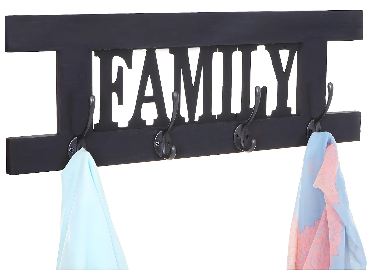 Bengaleiro de parede MCW-C60 Family Shabby look,  cinzento escuro