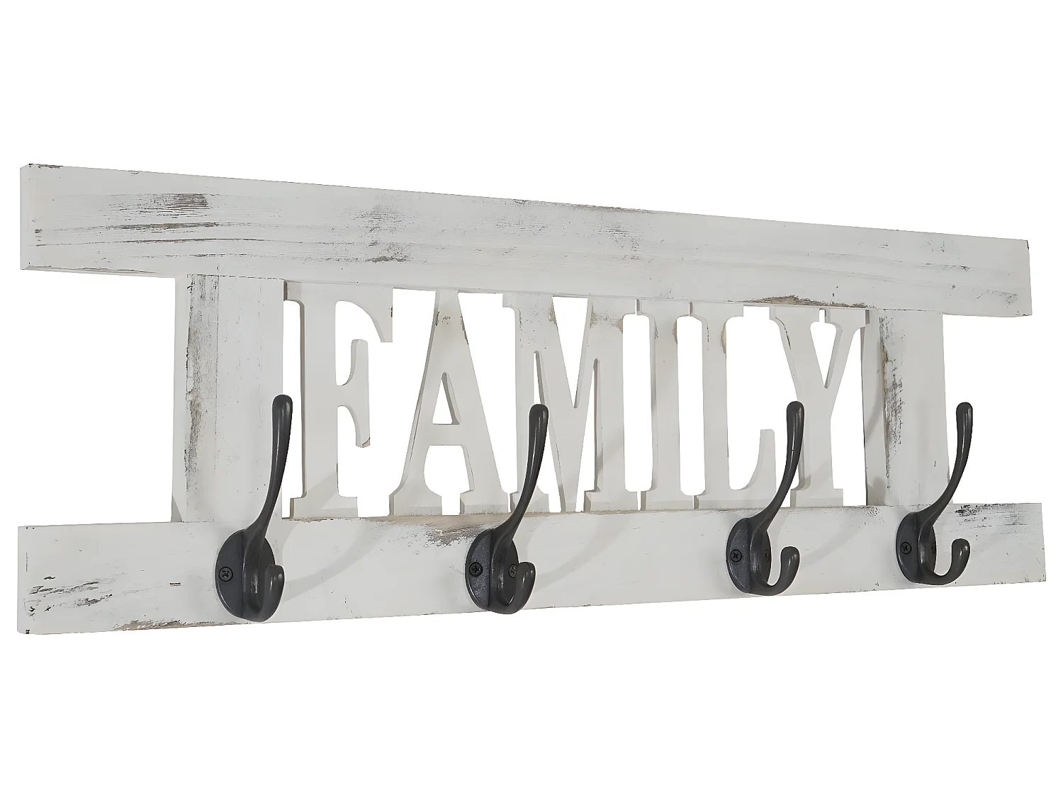 Wandgarderobe MCW-C60 Shabby (2-teilig), Weiß, shabby