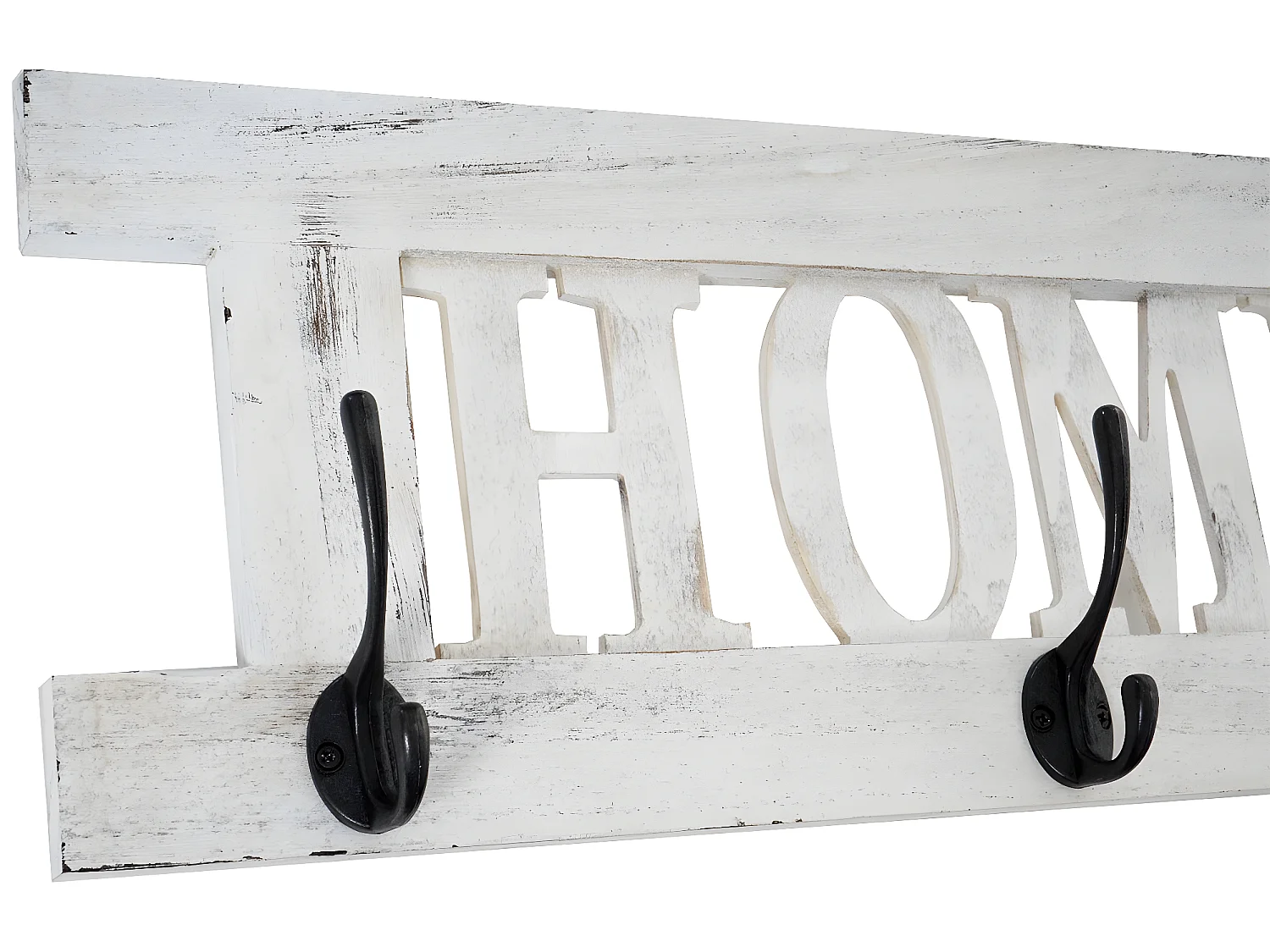 Wandgarderobe MCW-C60 Shabby (2-teilig), Weiß, shabby