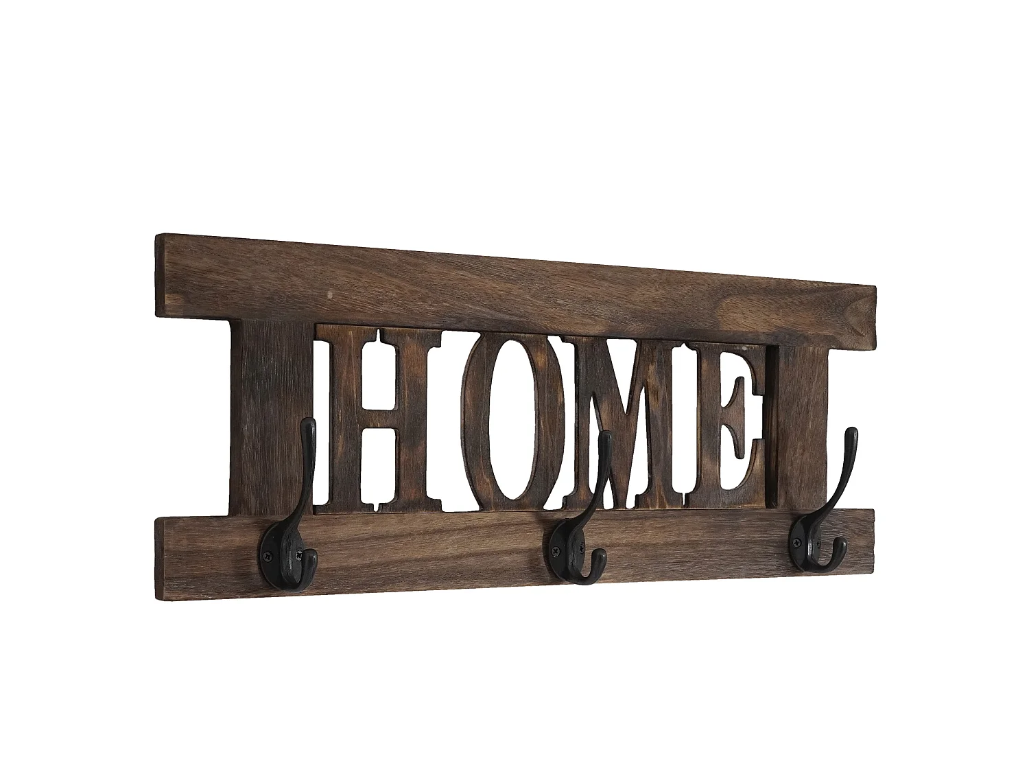 Bengaleiro de parede MCW-C60 Home Estilo gasto,  castanho, gasto