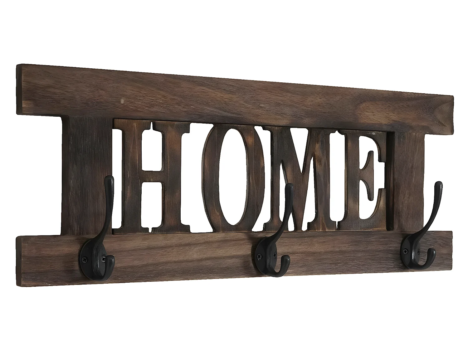 Bengaleiro de parede MCW-C60 Home Estilo gasto,  castanho, gasto