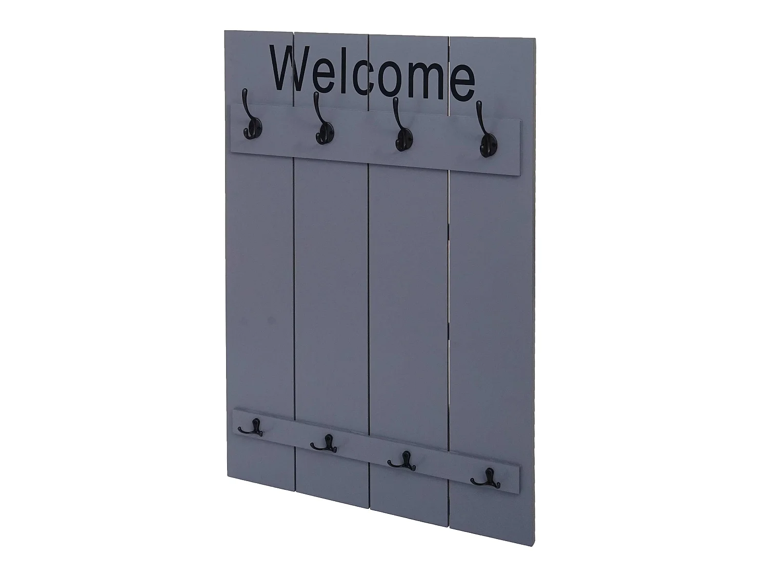 Portemanteau mural MCW-C89 Welcome Shabby,  gris-bleu