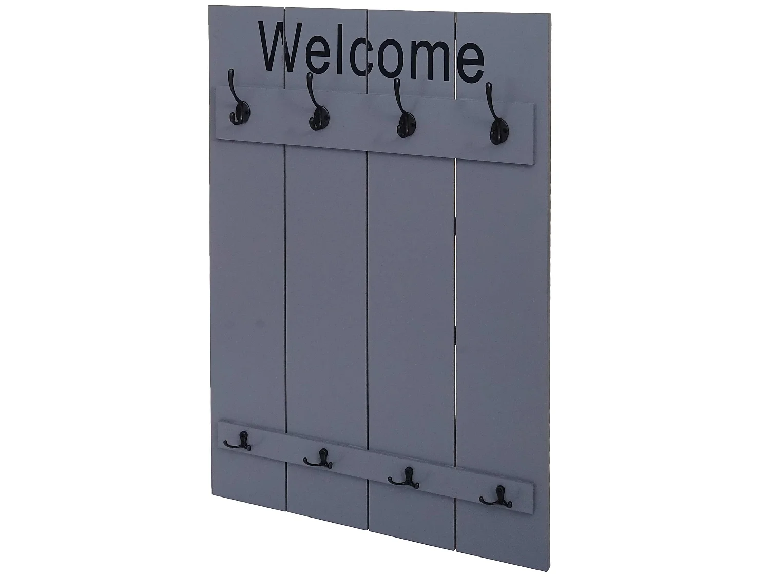 Portemanteau mural MCW-C89 Welcome Shabby,  gris-bleu