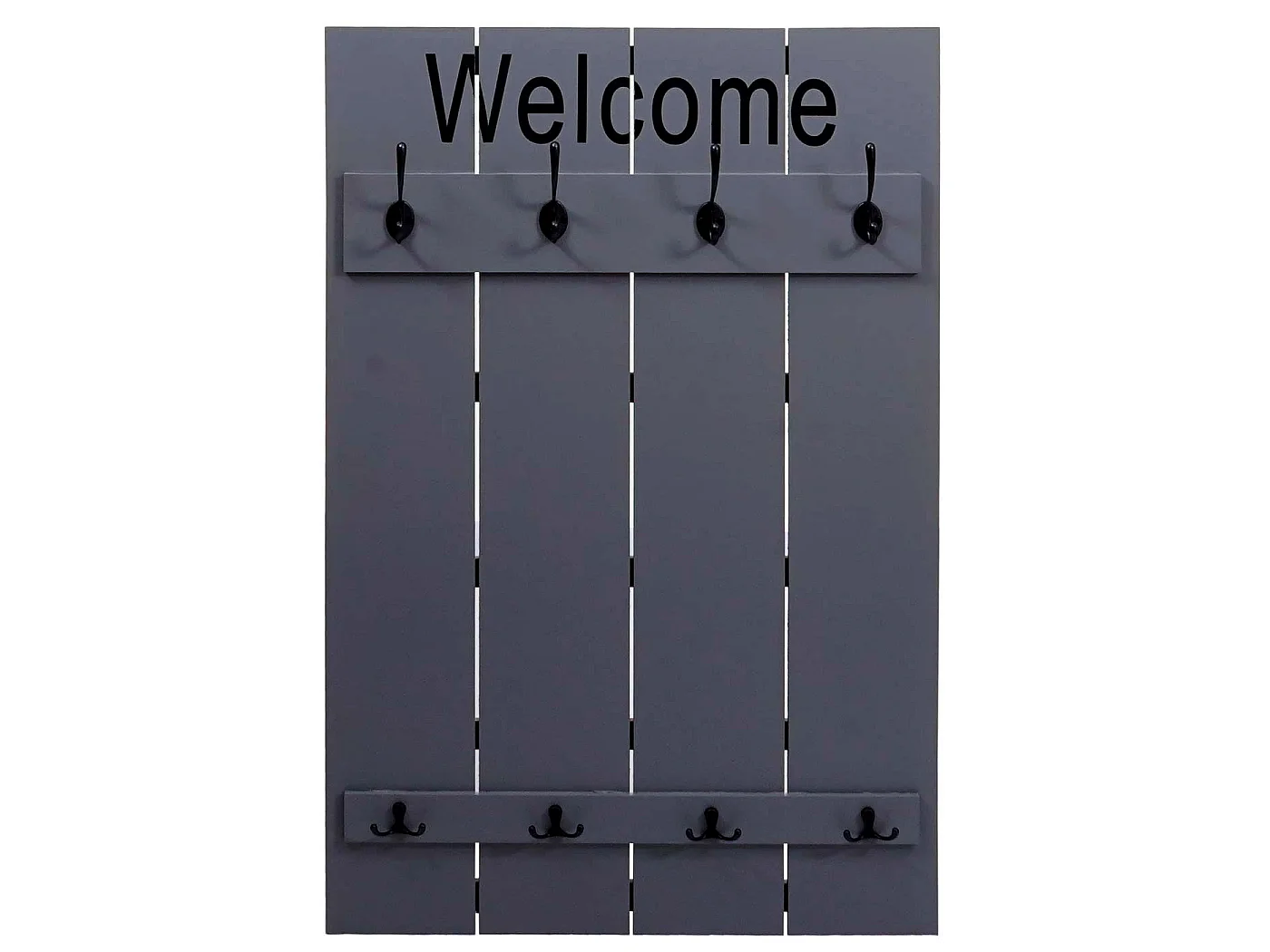 Wandkapstok MCW-C89 Welcome Shabby,  grijsblauw