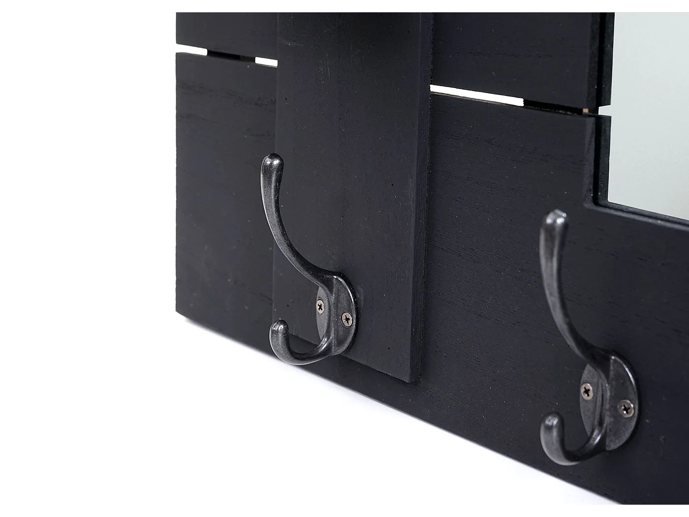 Wandgarderobe MCW-C89 met spiegel,  donkergrijs, shabby