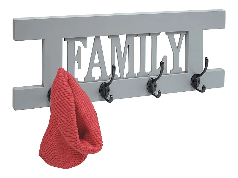 Wandkapstok MCW-C60 Familie Shabby look,  grijs-blauw