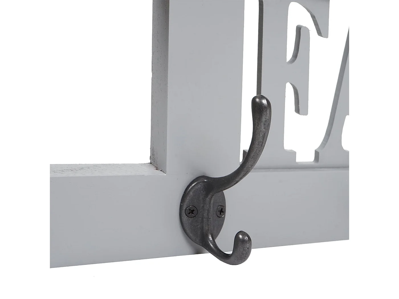 Portemanteau mural MCW-C60 Family Shabby-Look,  gris-bleu