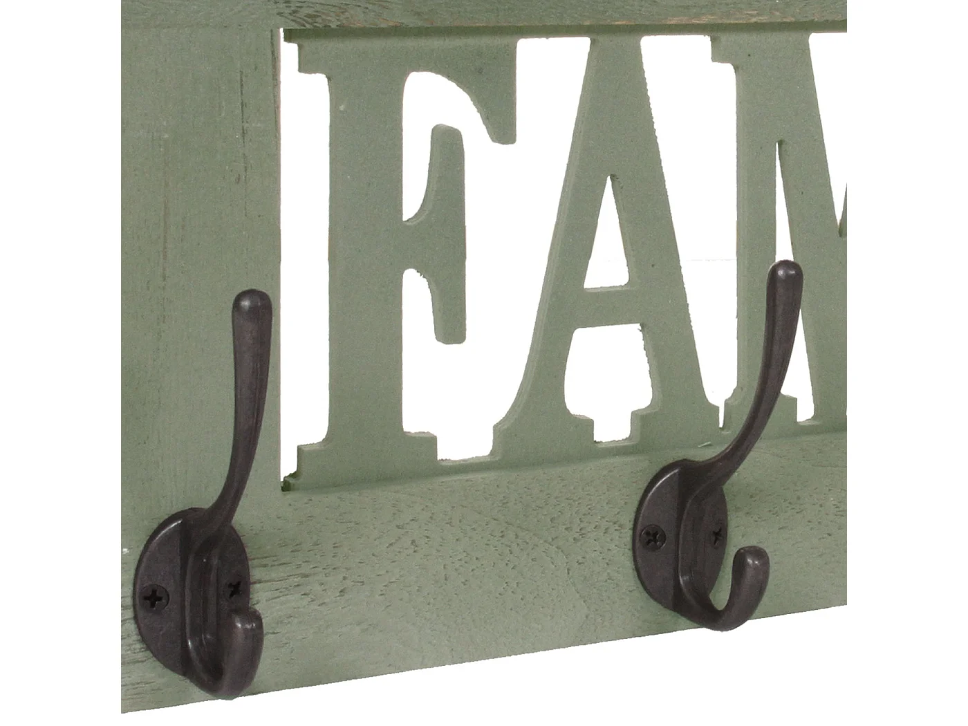 Wandkapstok MCW-C60 Family Shabby-look,  groen, shabby