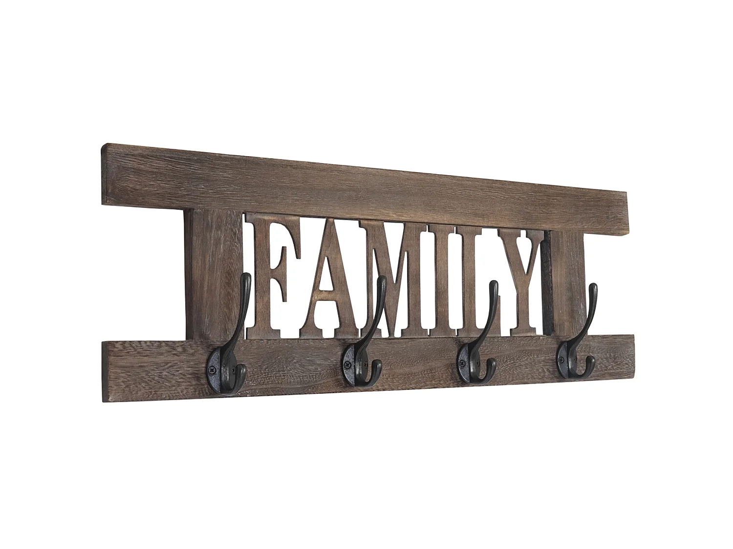 Perchero de pared MCW-C60 Family Shabby look,  marrón, shabby