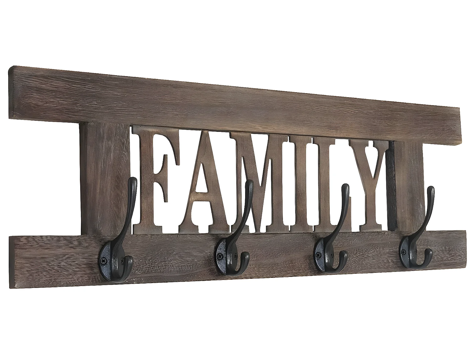 Perchero de pared MCW-C60 Family Shabby look,  marrón, shabby