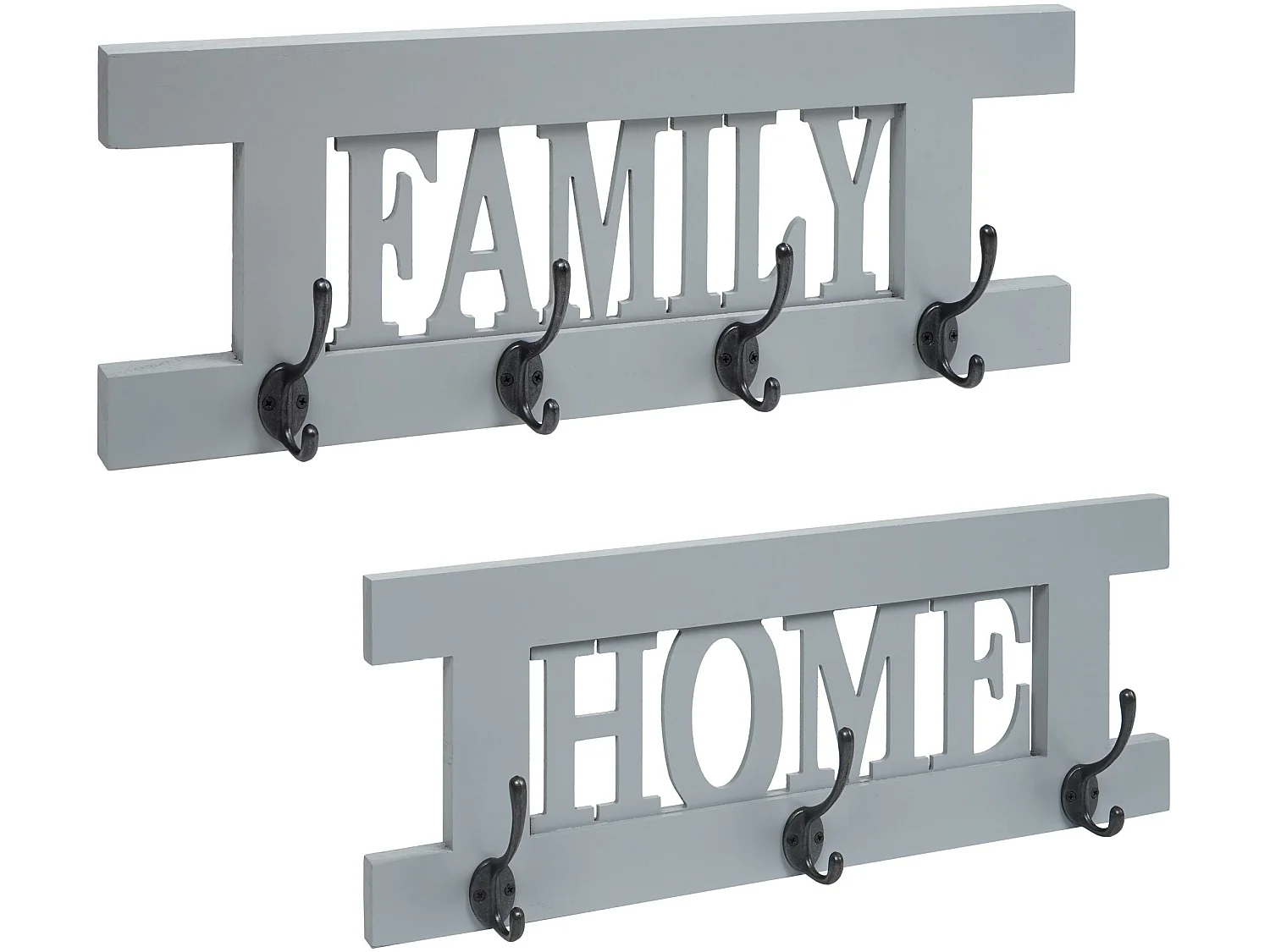 Wandgarderobe MCW-C60 Shabby (2-teilig), Grau-blau