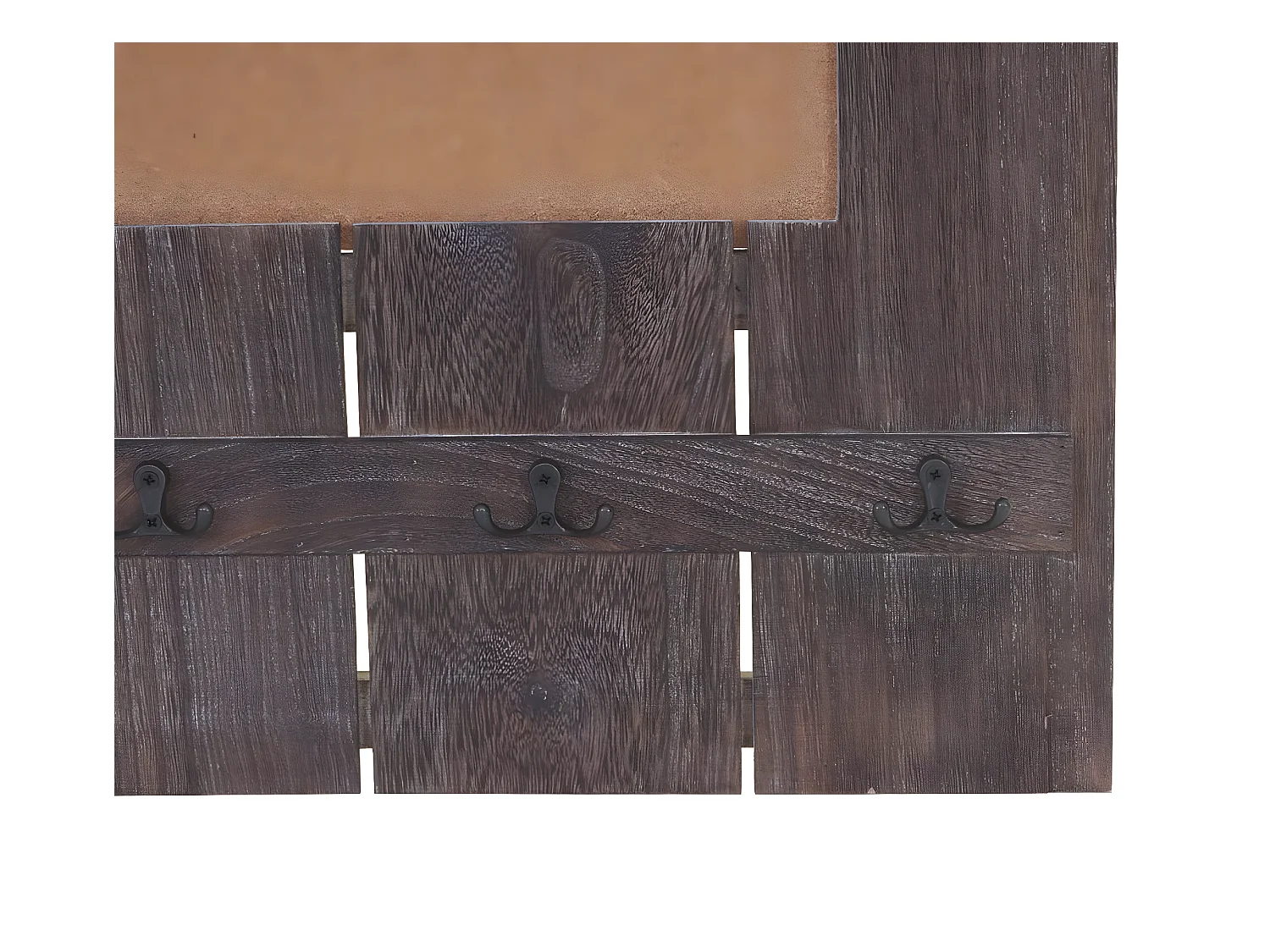 Portemanteau mural MCW-C89 avec tableau d'affichage,  brun shabby