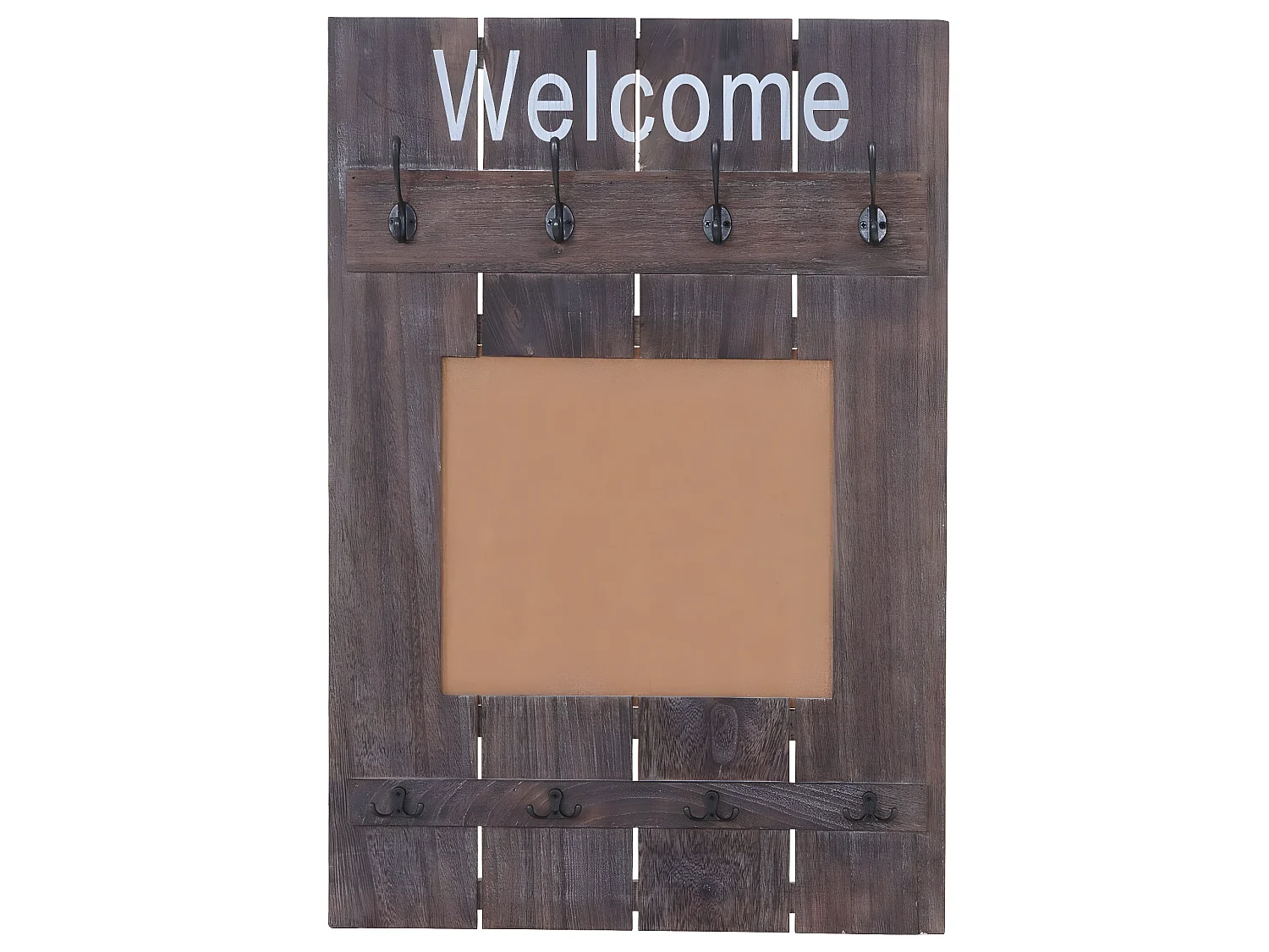 Portemanteau mural MCW-C89 avec tableau d'affichage,  brun shabby