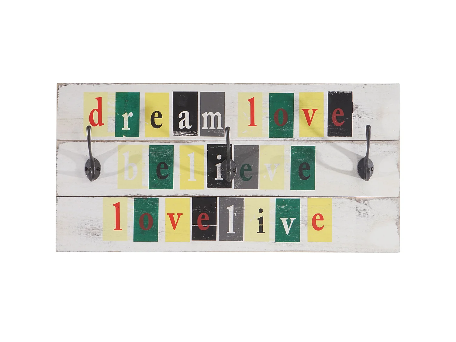 Portemanteau mural Believe