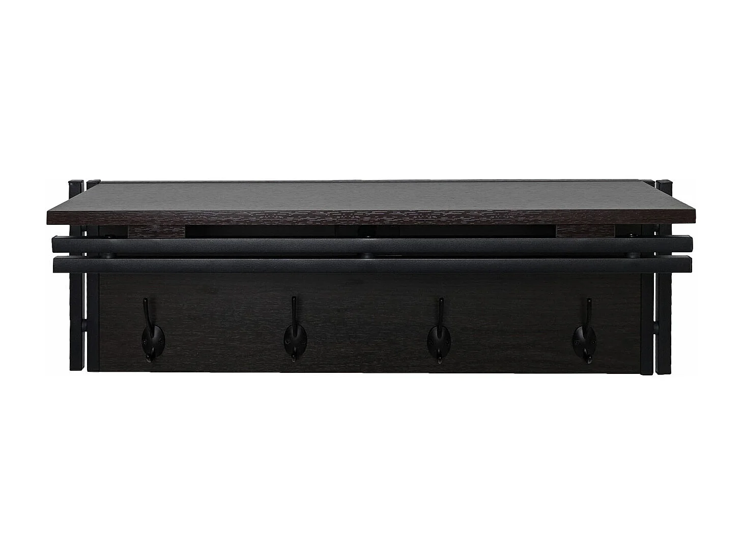 Wandkapstok MCW-A27 3D-structuur,  donkerbruin