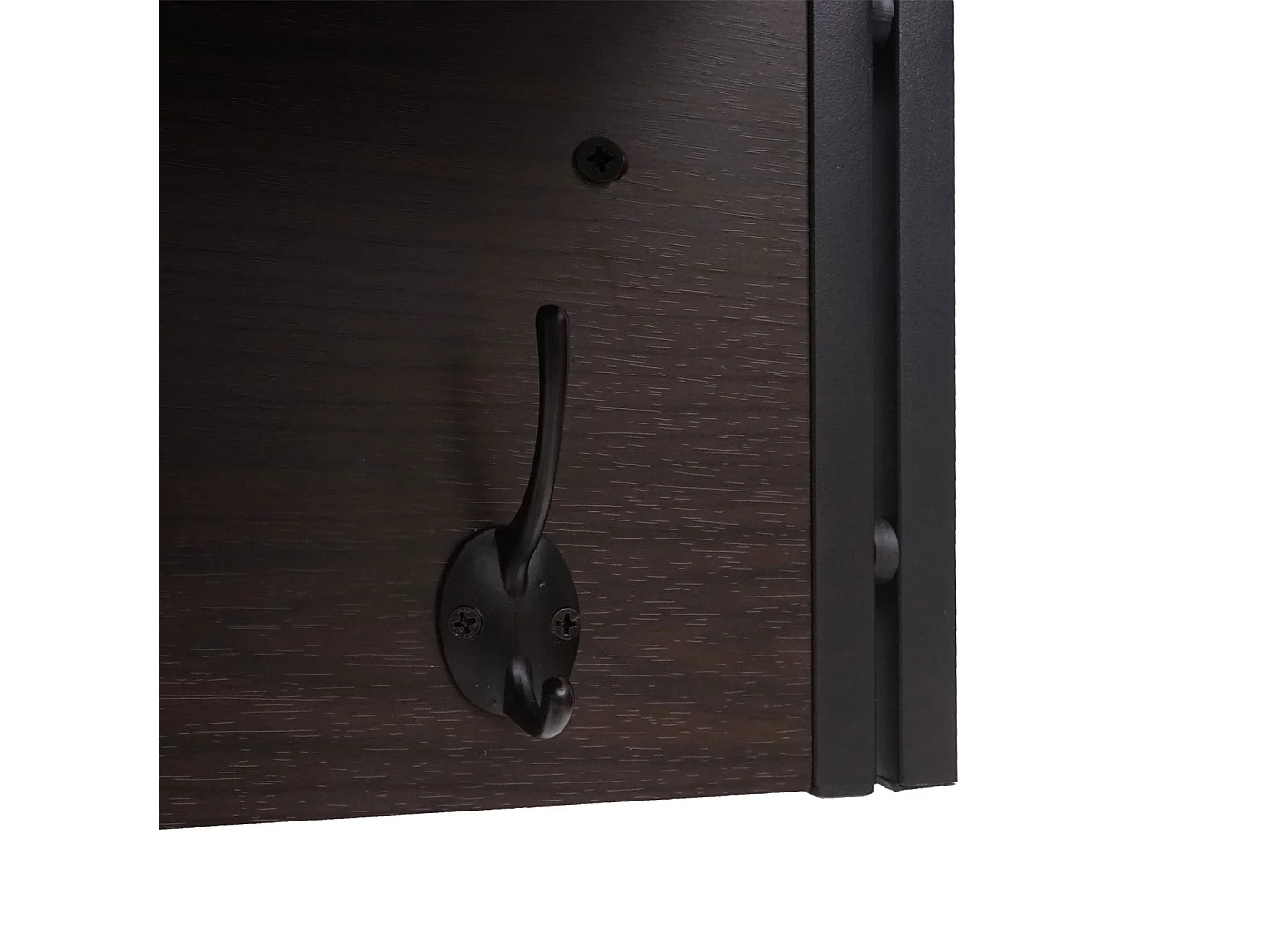 Portemanteau mural MCW-A27 Structure 3D,  marron foncé