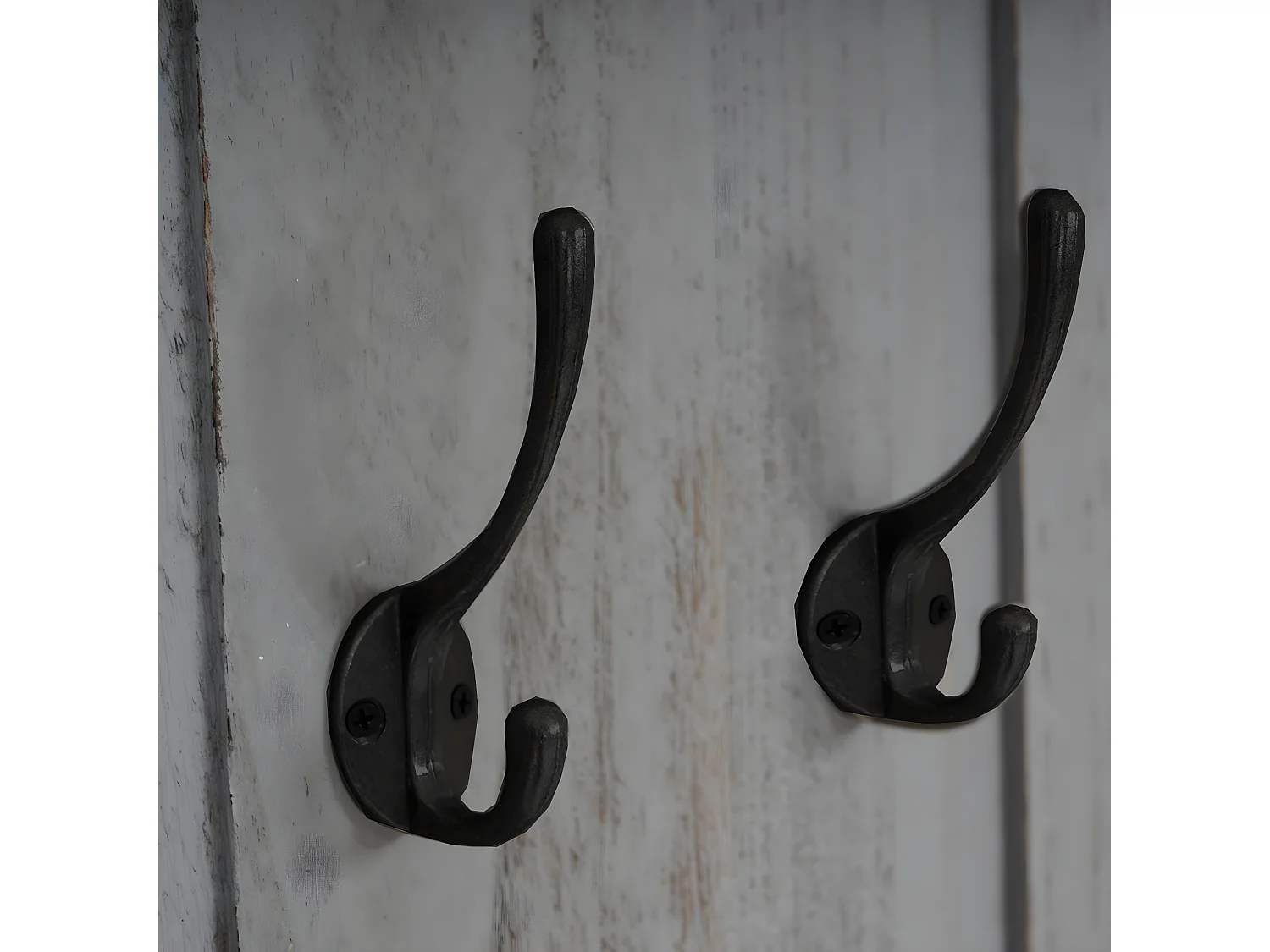 Perchero de pared H33 (juego de 2),  gris shabby