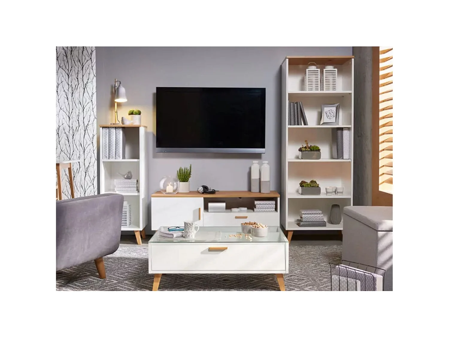 Bücherregal  - weiß - FRISK