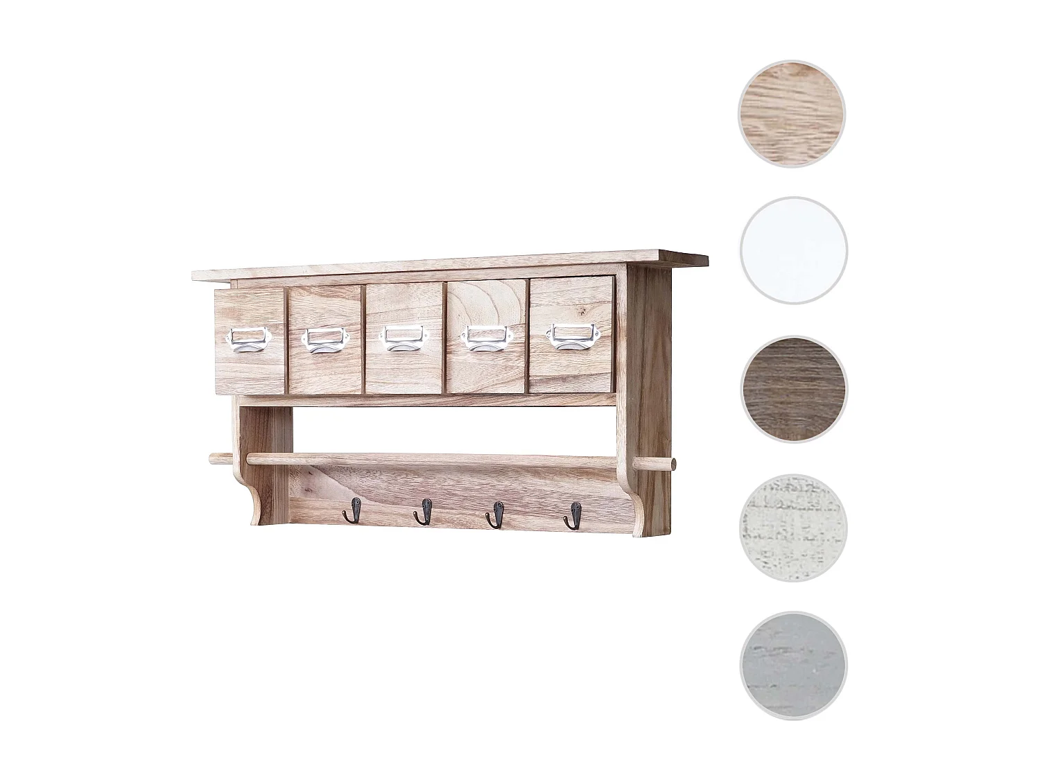 Garderobe MCW-C49,  naturfarvet