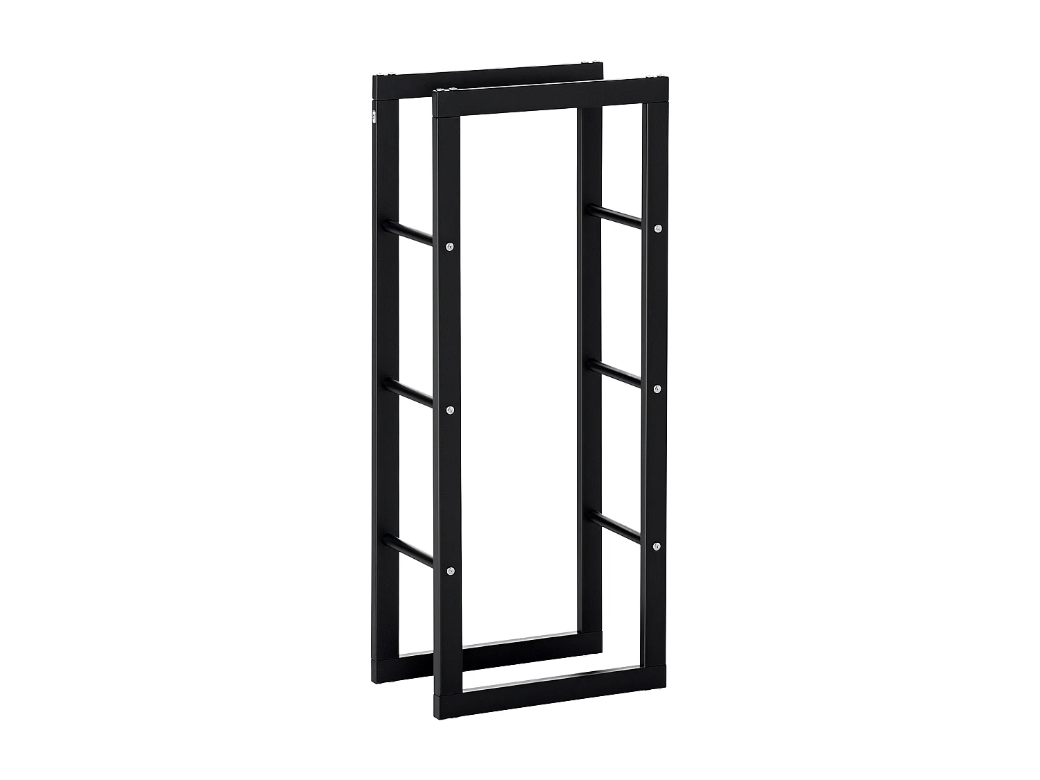 Etagère porte bois de cheminée porte-bûches design contemporain charge max. 100 Kg dim. 40L x 25l x 100H cm métal noir