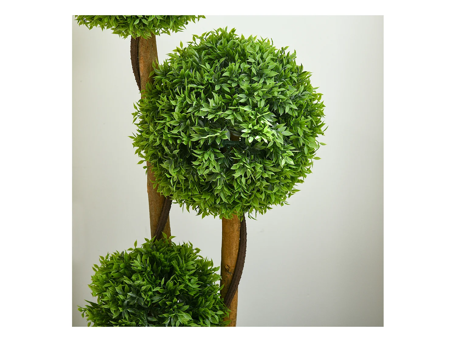 Buis artificiel topiaire artificielle 3 boules H. 110 cm pot inclus