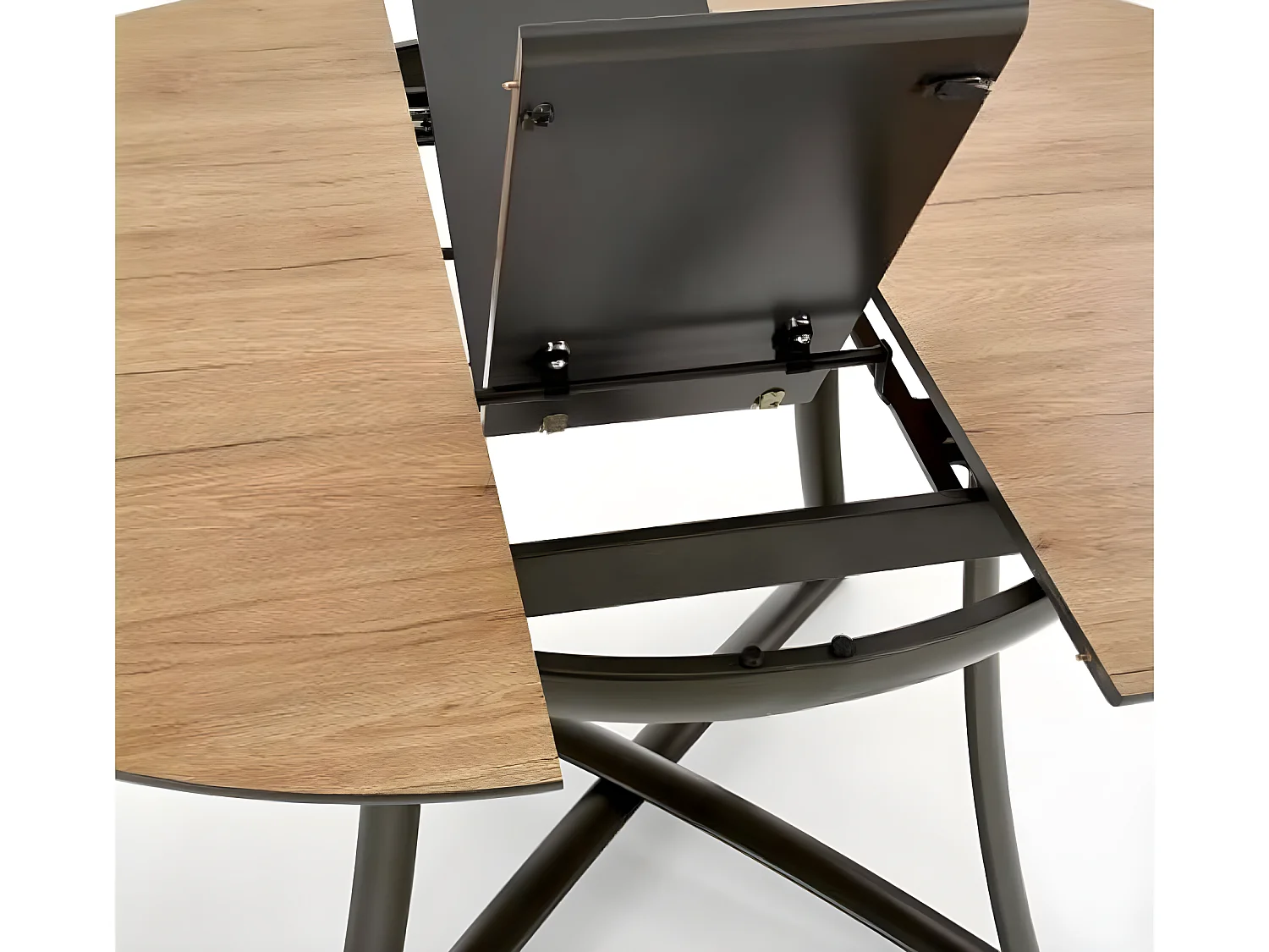 Esstisch Moretti (118x148)/Rund/MDF//Braun&Grau