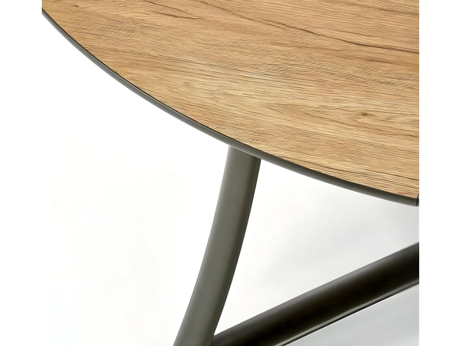 Esstisch Moretti (118x148)/Rund/MDF//Braun&Grau