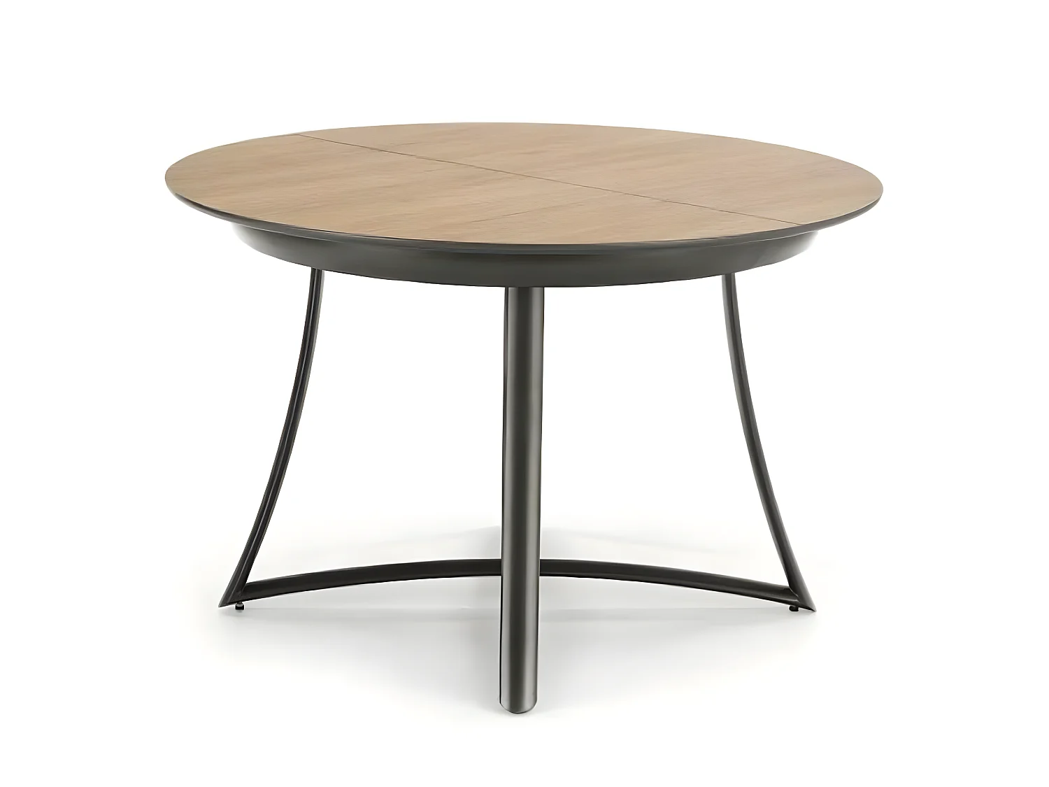 Esstisch Moretti (118x148)/Rund/MDF//Braun&Grau