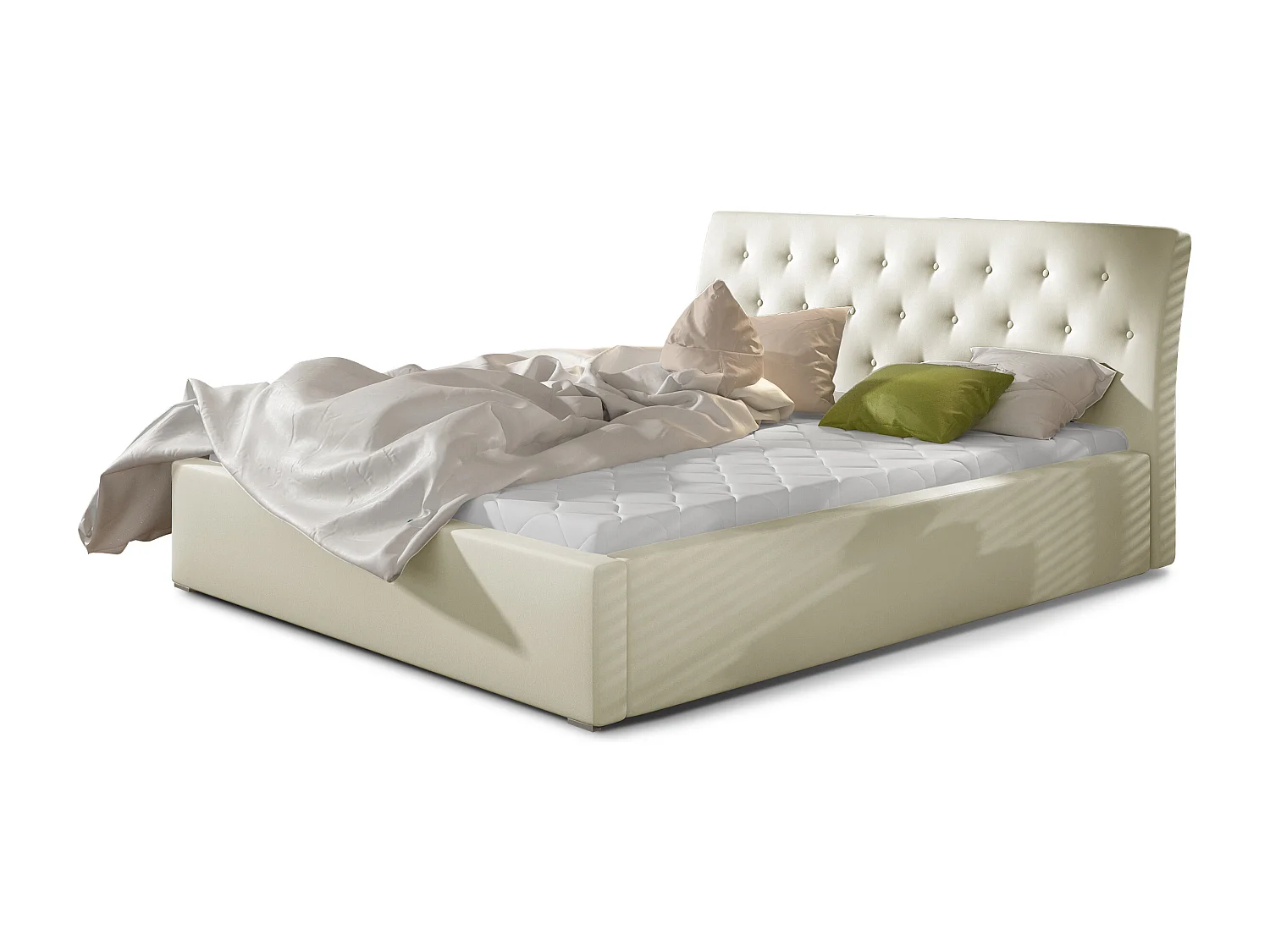 Bett Cicho L (180x200)/Stoff-Beige