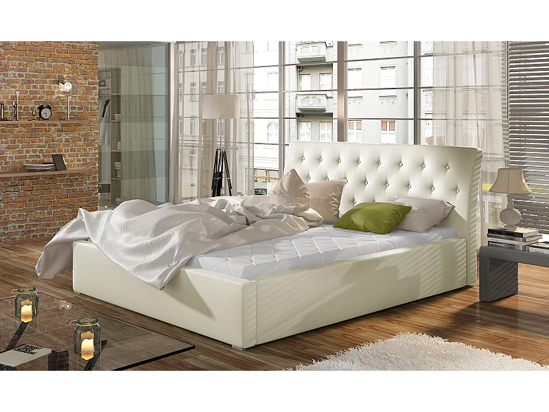 Bett Cicho L (180x200)/Stoff-Beige