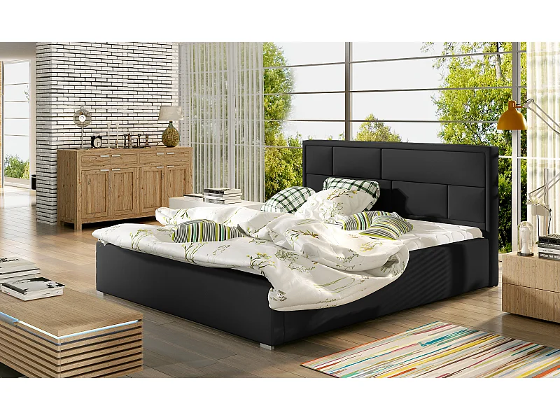 Lit Quadro XL (200x200)/Tissu-Anthracite