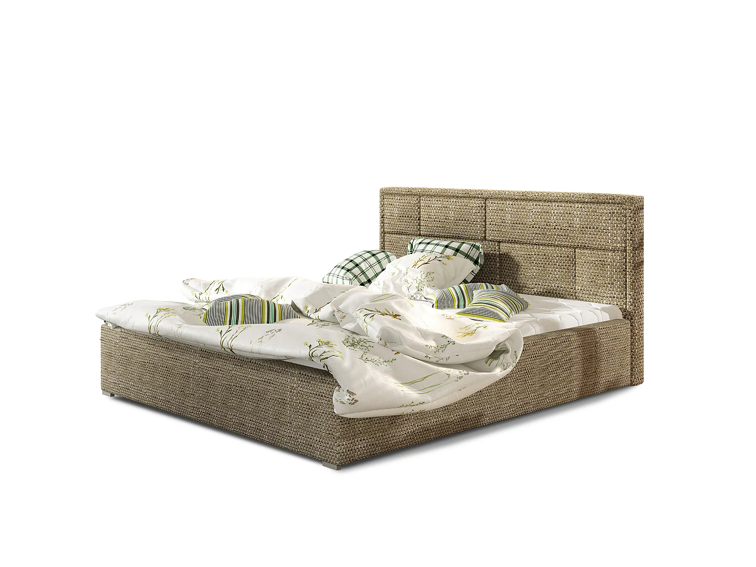 Quadro S bed/stof-beige