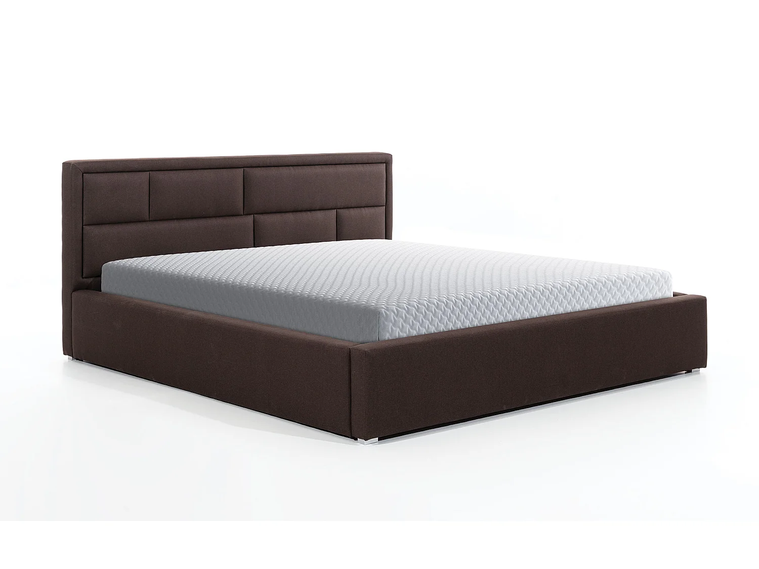 Lit Quadro M (160x200)/Tissu-Marron