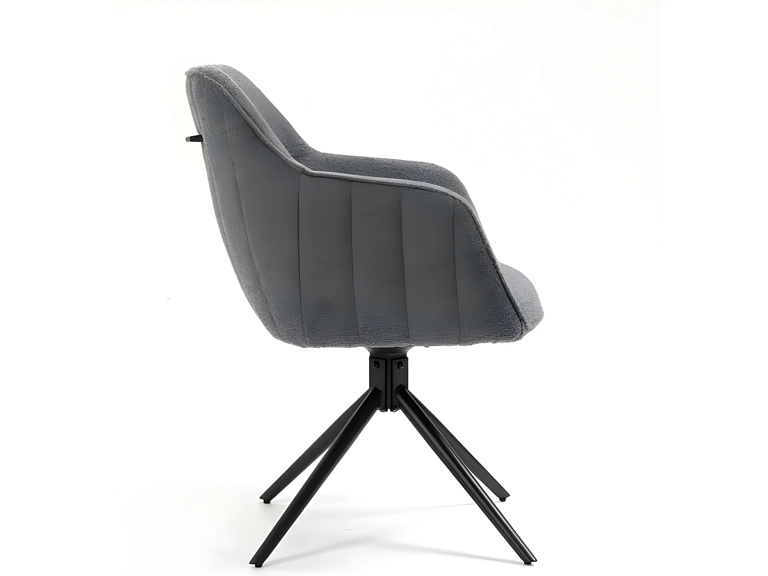 Stuhl Globus/Stoffbezug-Bouclé/Grau