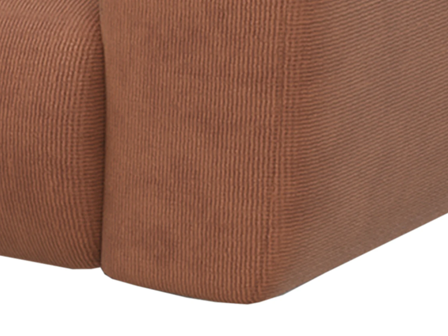 Stor hörnsoffa vänsterställd i terrakotta manchester PINETA