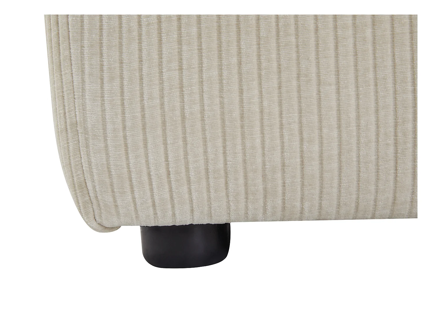 Grande sofá de canto direito veludo canelado bege - TIRONO de Maison Céphy