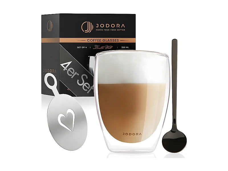 Jodora Design Latte Macchiato Gläser Doppelwandig