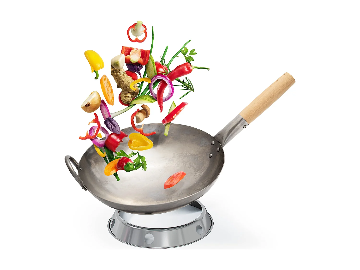 Flavemotion Wok + Wokring für Gasherd, Grill