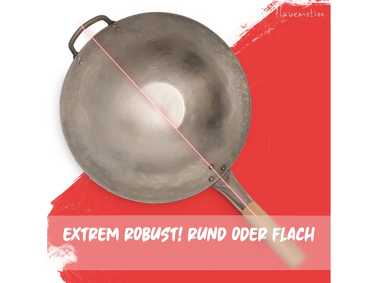 Flavemotion Wok + Wokring für Gasherd, Grill