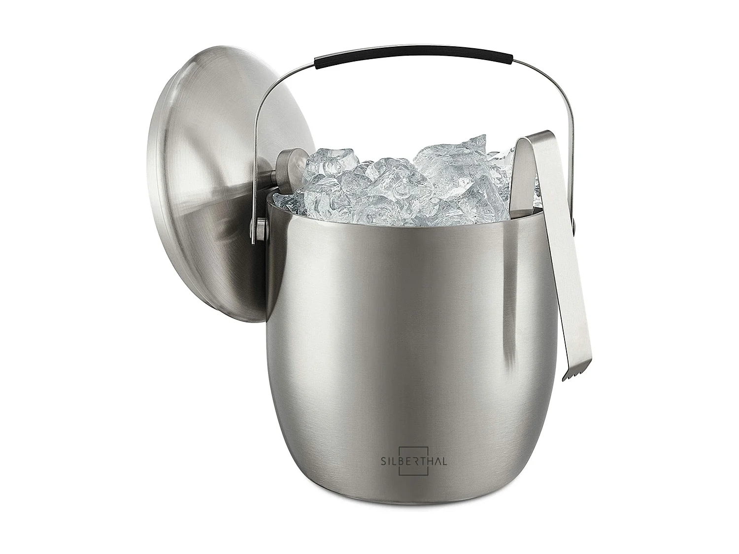 SILBERTHAL Großer Eiseimer 3L mit Deckel und Zange
