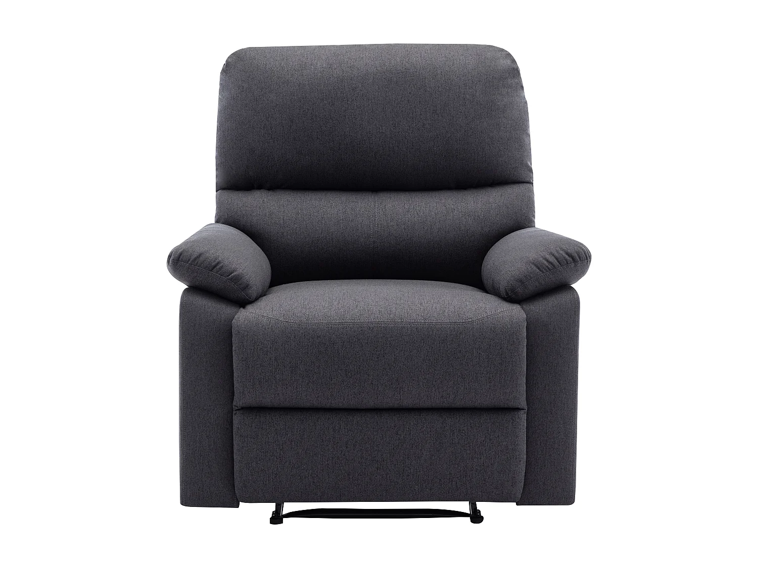 Elektrische relaxfauteuil van donkergrijze stof LUNANO