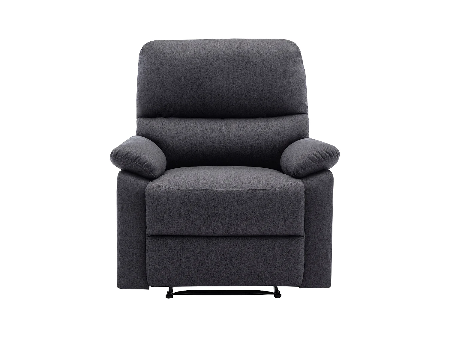 Elektrische relaxfauteuil van donkergrijze stof LUNANO