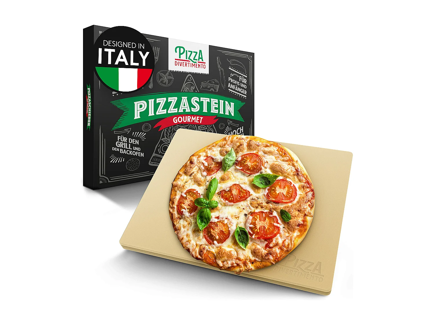 Pizza Divertimento - DAS ORIGINAL - Pizzastein für