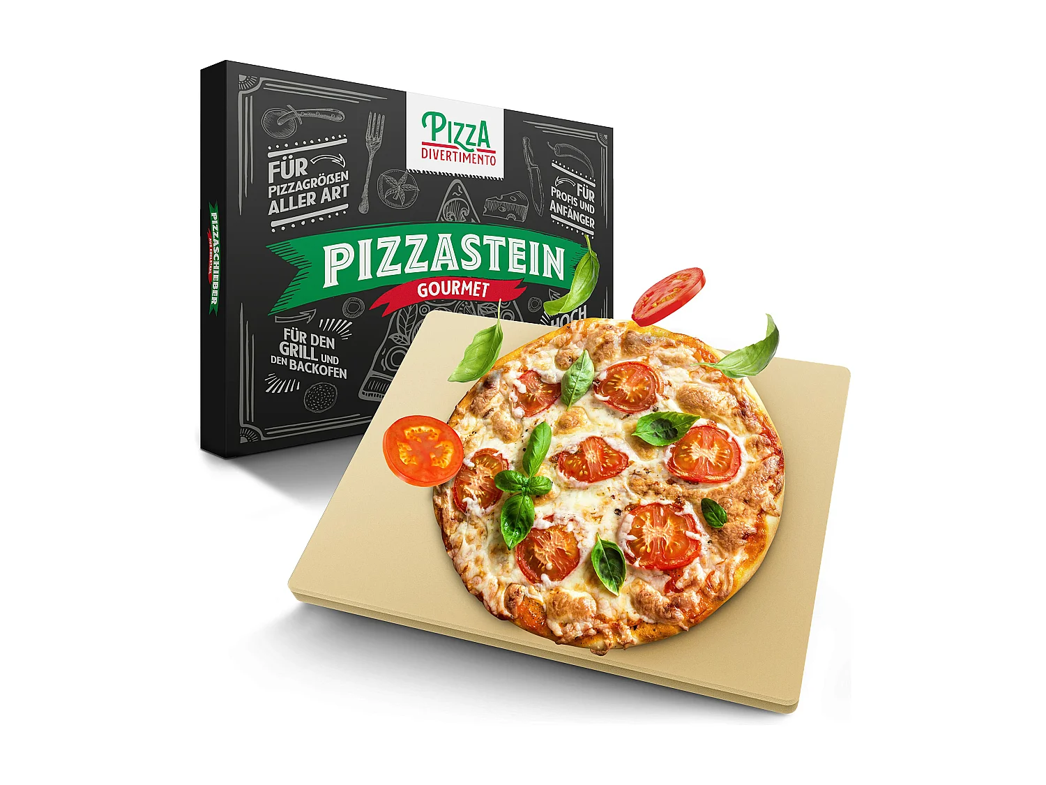 Pizza Divertimento - DAS ORIGINAL - Pizzastein für