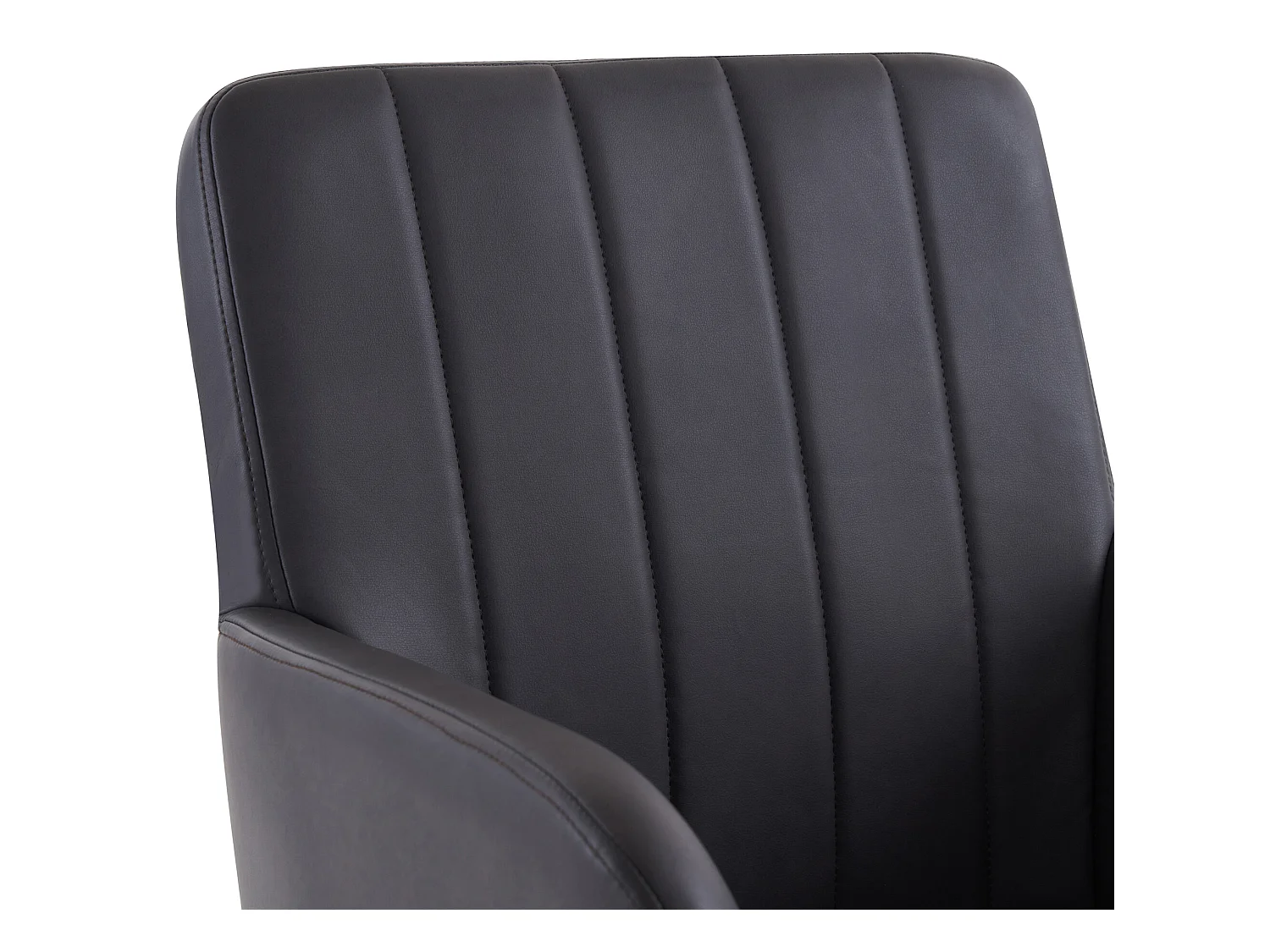 Juego de 2 sillas cantilever tapizadas en piel sintética - Negro