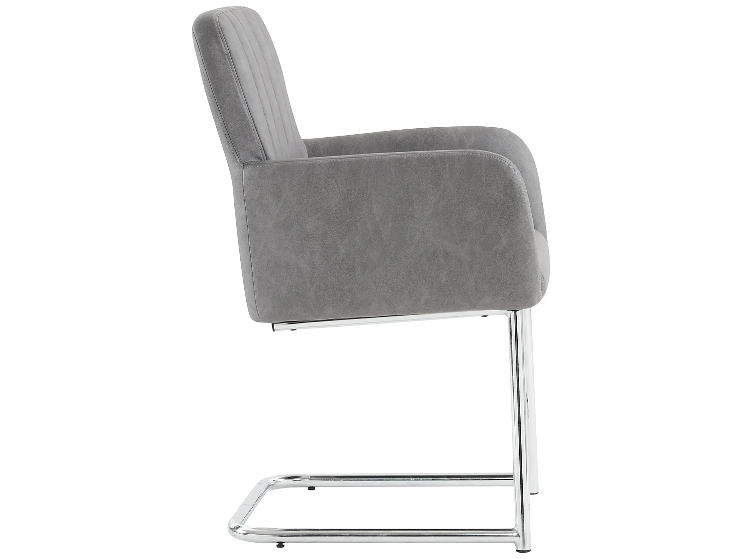 Set van 2 sledestoelen bekleed met kunstleer - Grijs