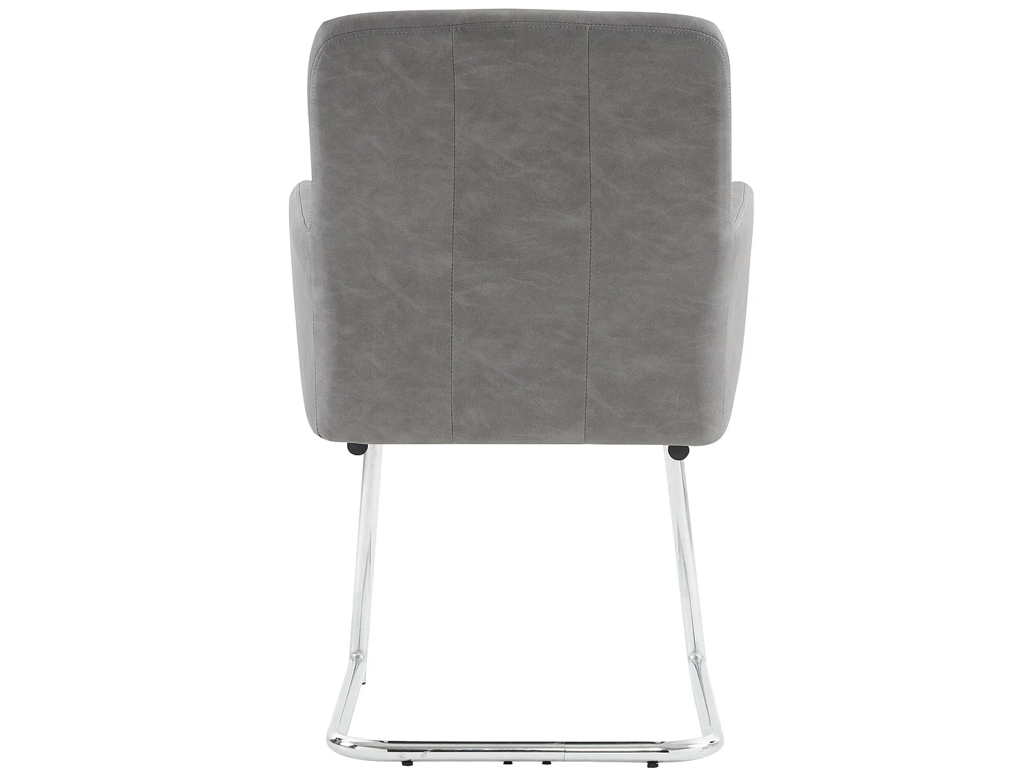 Set van 2 sledestoelen bekleed met kunstleer - Grijs