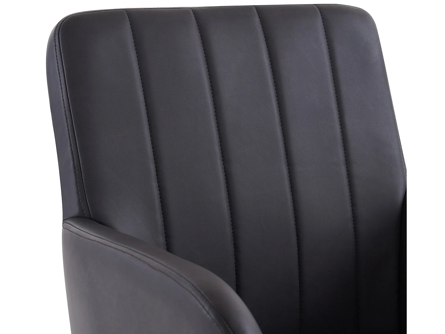 Set van 4 met kunstleer beklede sledestoelen - Zwart