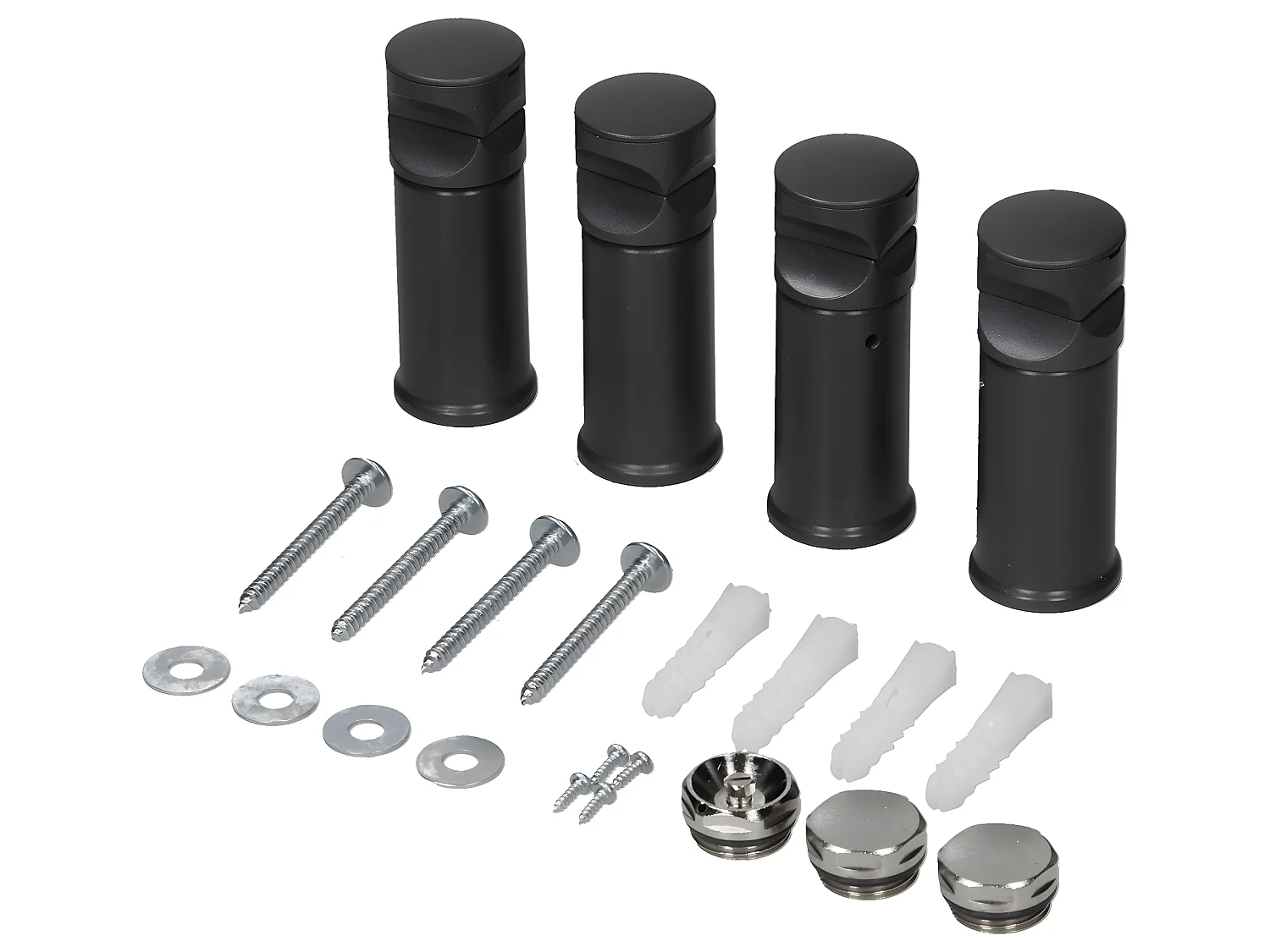 Radiateur électrique pour salle de bain Sahara 500x800 mm Anthracite Raccord latéral courbé &amp; résistance 300W